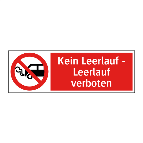 Kein Leerlauf - Leerlauf verboten