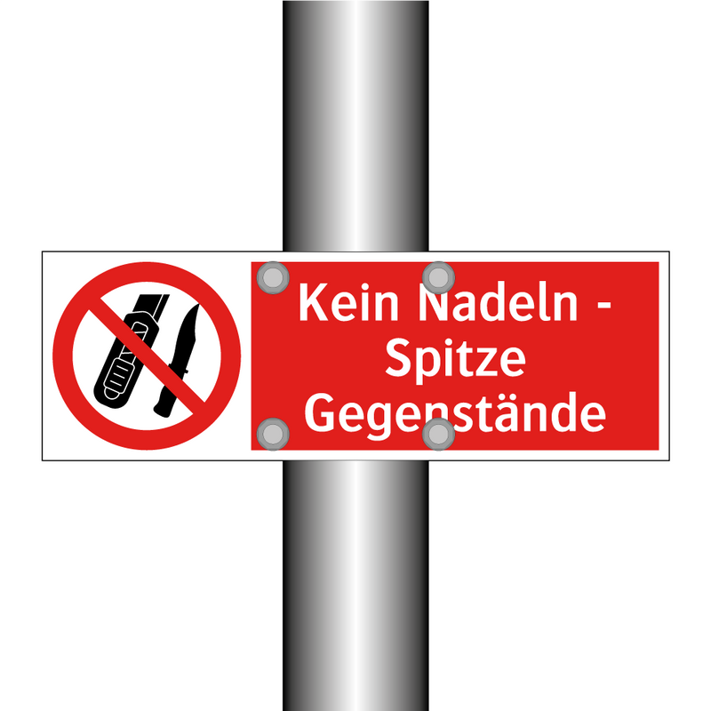 Kein Nadeln - Spitze Gegenstände