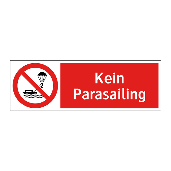 Kein Parasailing