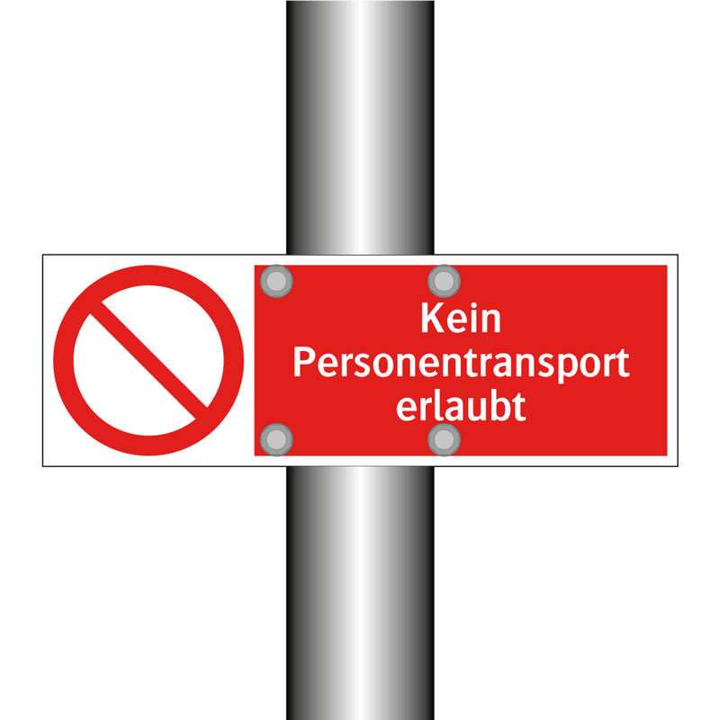 Kein Personentransport erlaubt