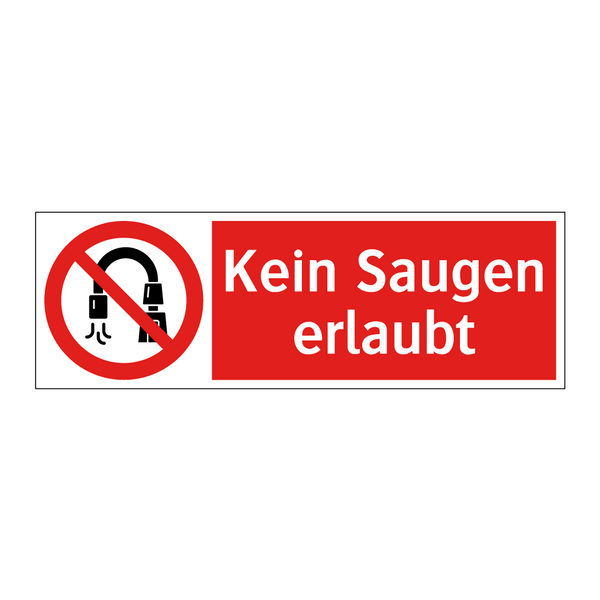 Kein Saugen erlaubt