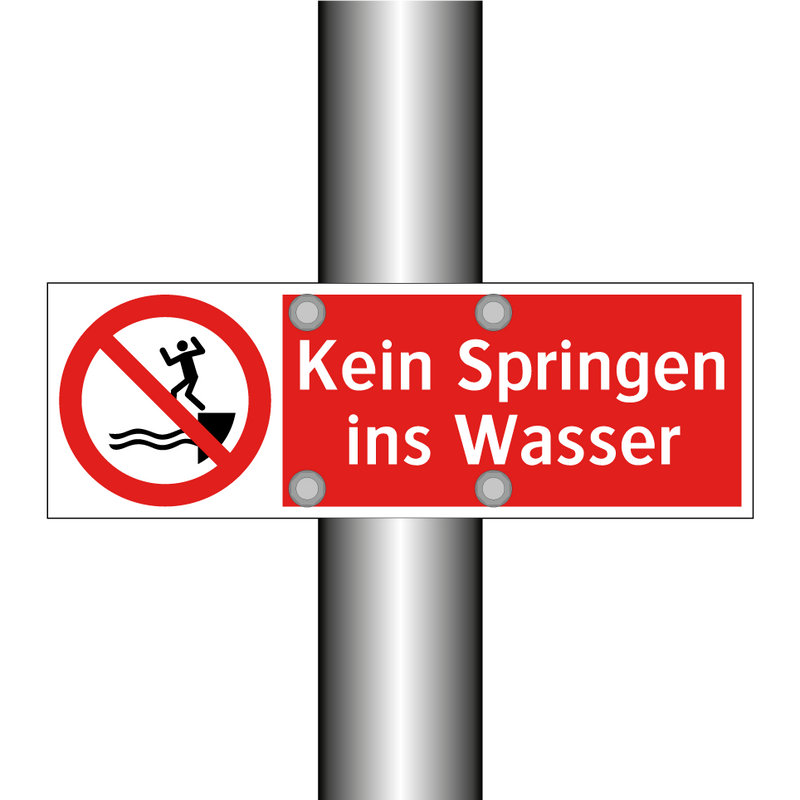 Kein Springen ins Wasser