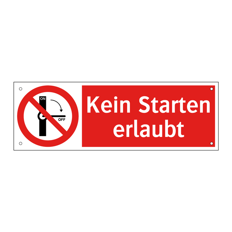 Kein Starten erlaubt