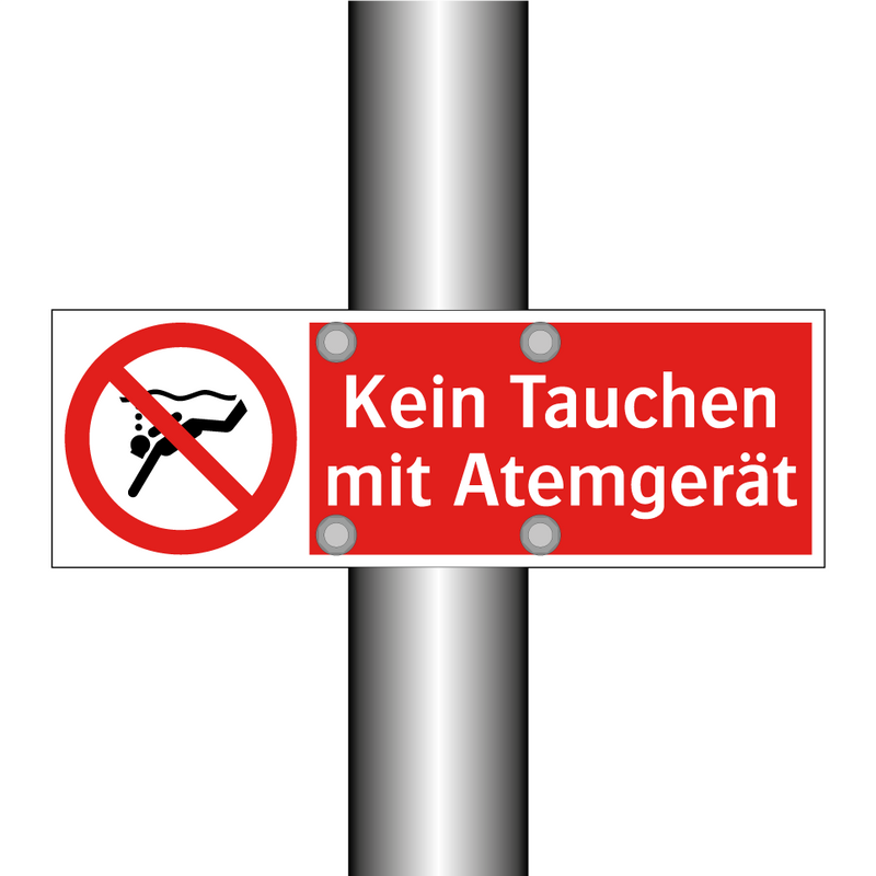 Kein Tauchen mit Atemgerät