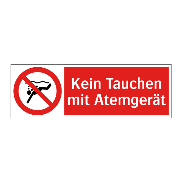 Kein Tauchen mit Atemgerät