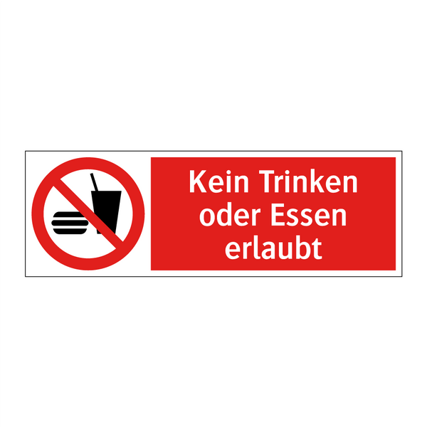 Kein Trinken oder Essen erlaubt