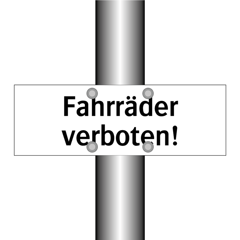 Fahrräder verboten!