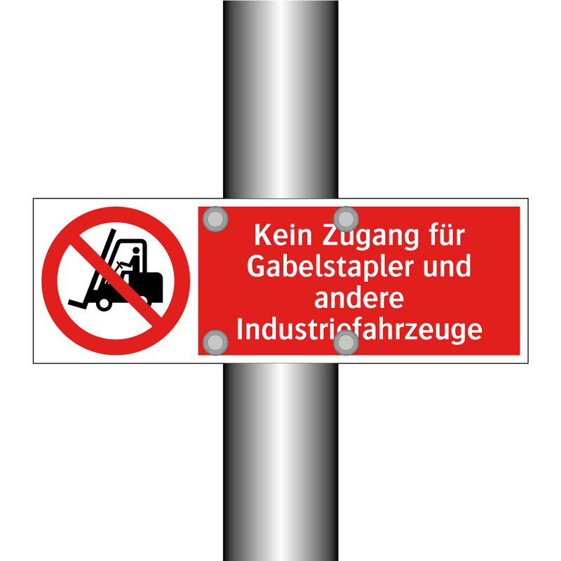 Kein Zugang für Gabelstapler und andere Industriefahrzeuge