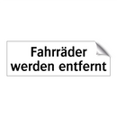 Fahrräder werden entfernt