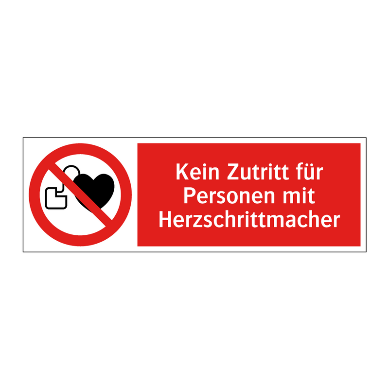 Kein Zutritt für Personen mit Herzschrittmacher