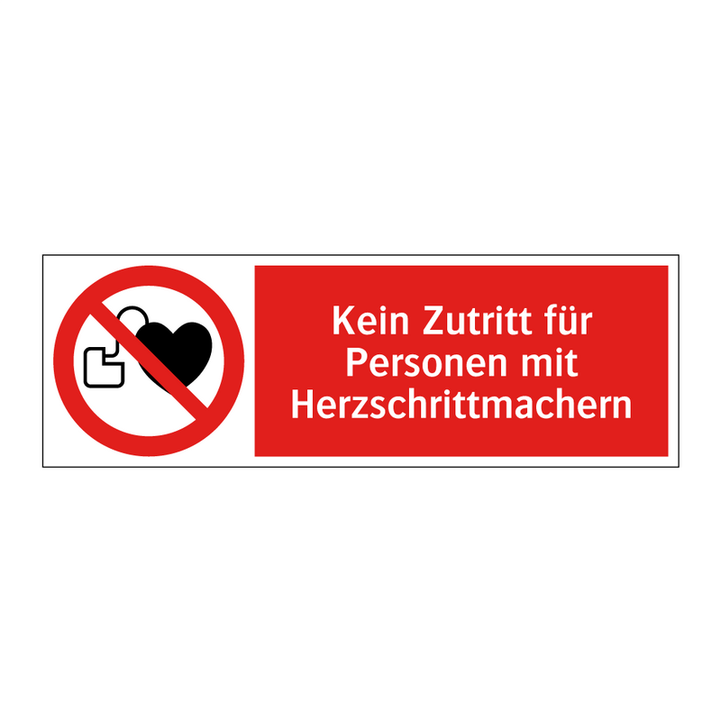 Kein Zutritt für Personen mit Herzschrittmachern