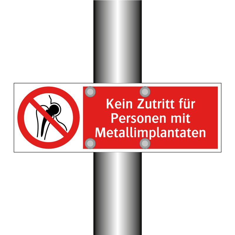 Kein Zutritt für Personen mit Metallimplantaten