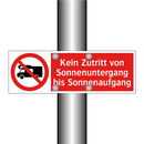 Kein Zutritt von Sonnenuntergang bis Sonnenaufgang