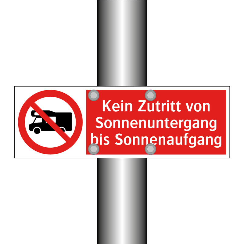 Kein Zutritt von Sonnenuntergang bis Sonnenaufgang