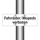 Fahrräder/Mopeds verboten