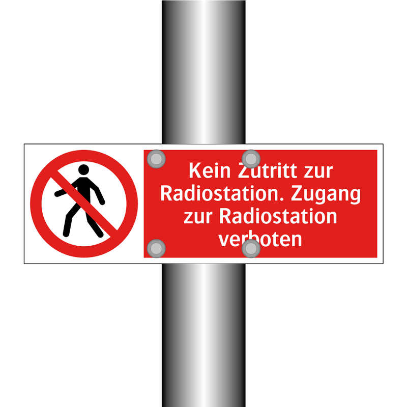 Kein Zutritt zur Radiostation. Zugang zur Radiostation verboten
