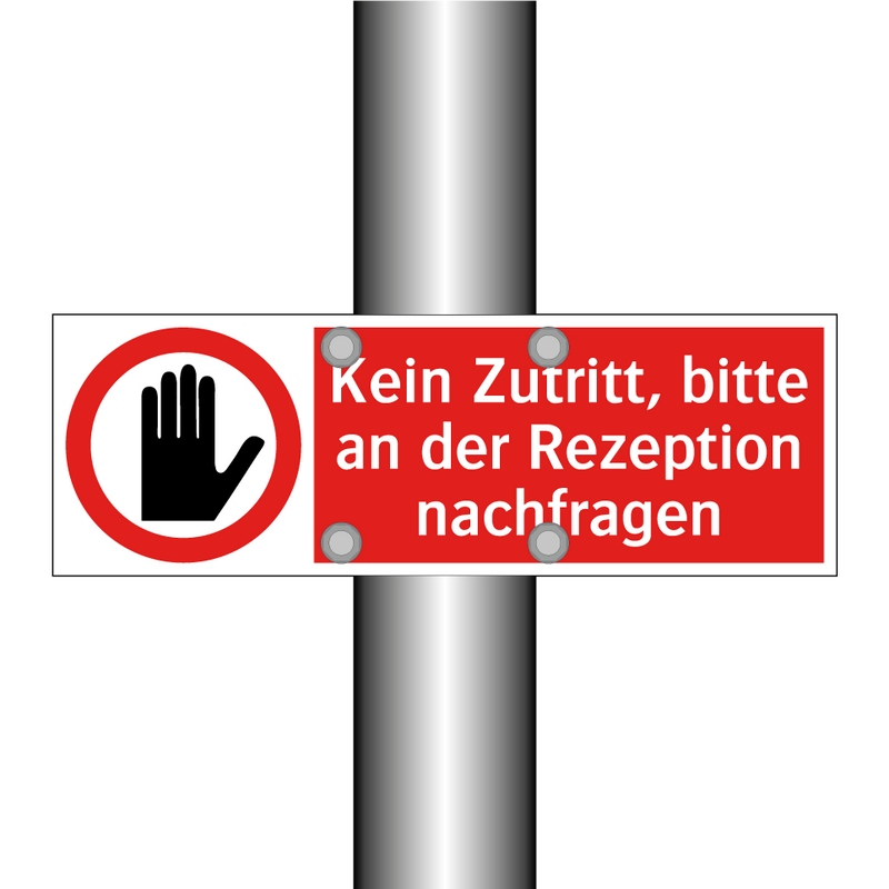 Kein Zutritt, bitte an der Rezeption nachfragen