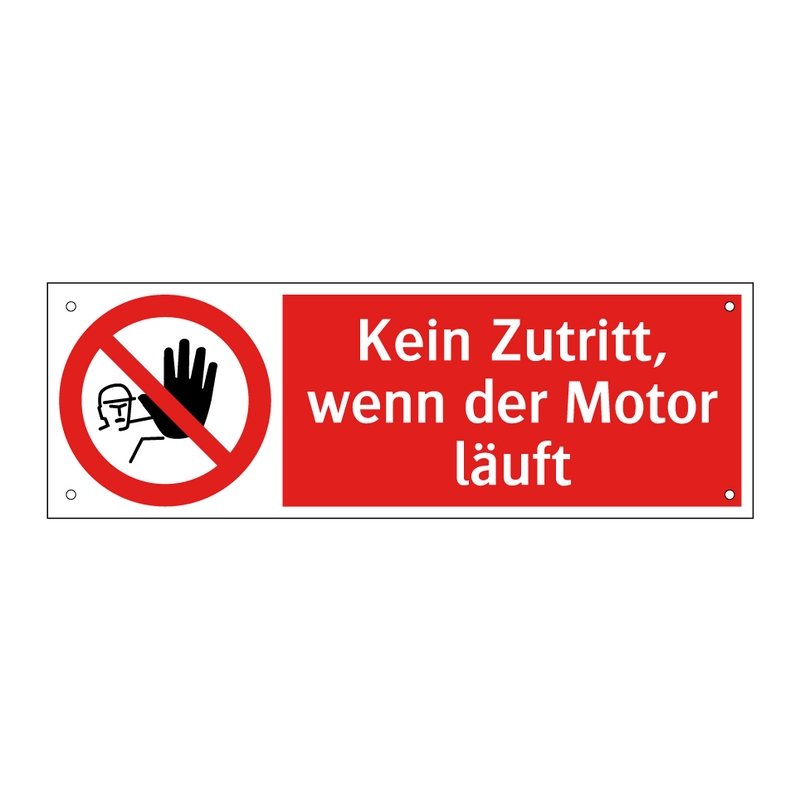 Kein Zutritt, wenn der Motor läuft