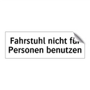 Fahrstuhl nicht für Personen benutzen
