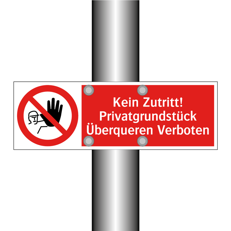 Kein Zutritt! Privatgrundstück Überqueren Verboten