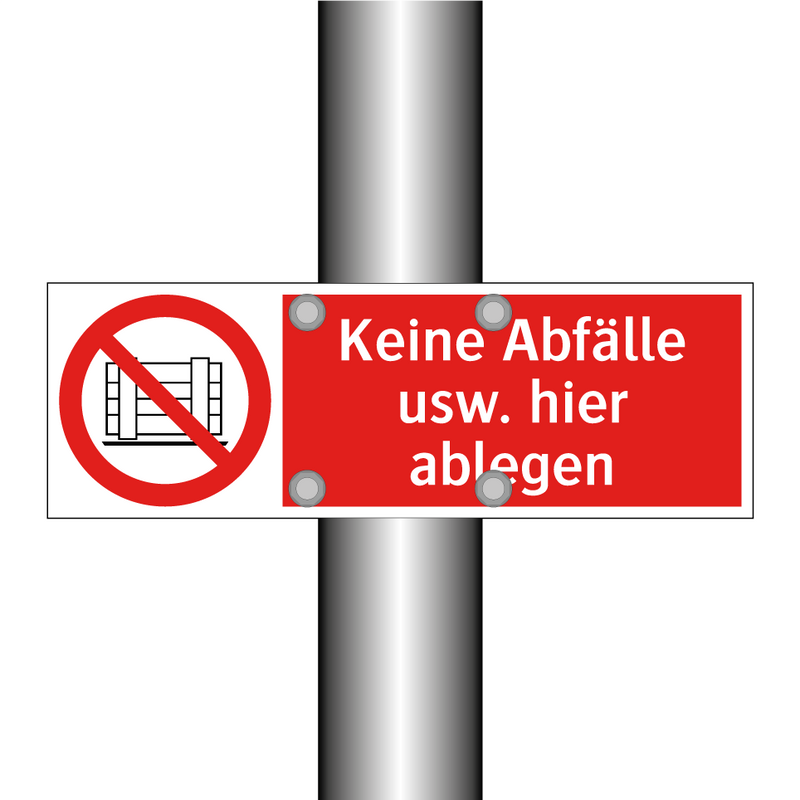 Keine Abfälle usw. hier ablegen