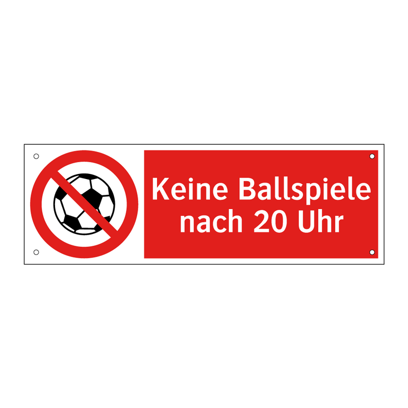 Keine Ballspiele nach 20 Uhr