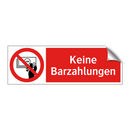 Keine Barzahlungen