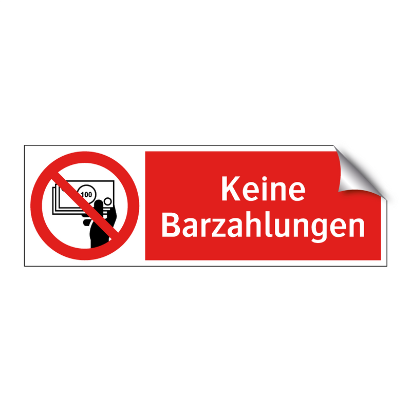 Keine Barzahlungen