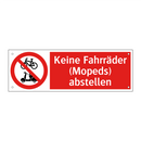 Keine Fahrräder (Mopeds) abstellen