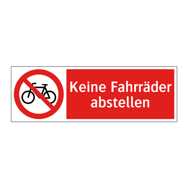 Keine Fahrräder abstellen