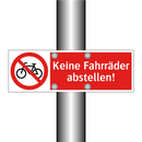 Keine Fahrräder abstellen!