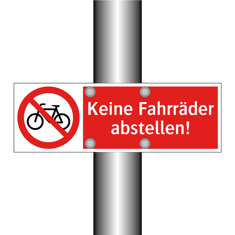 Keine Fahrräder abstellen!