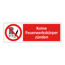 Keine Feuerwerkskörper zünden