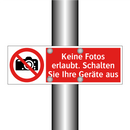 Keine Fotos erlaubt. Schalten Sie Ihre Geräte aus