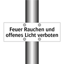 Feuer Rauchen und offenes Licht verboten