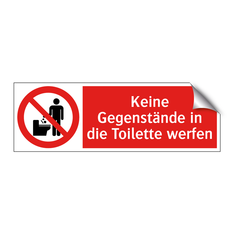 Keine Gegenstände in die Toilette werfen