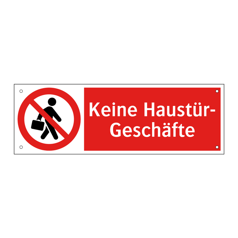 Keine Haustür- Geschäfte