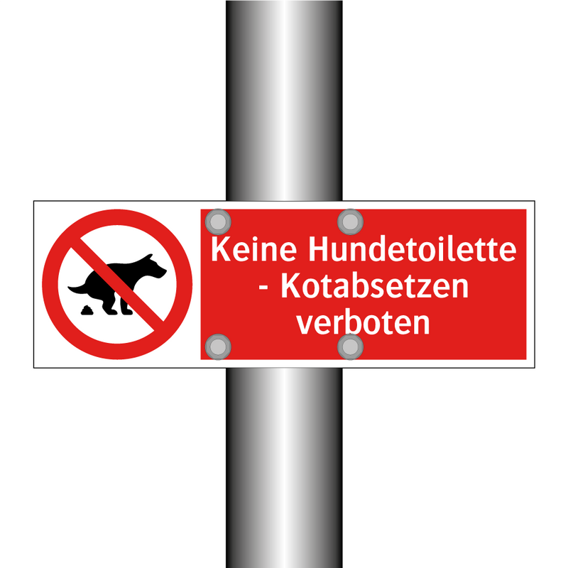 Keine Hundetoilette - Kotabsetzen verboten
