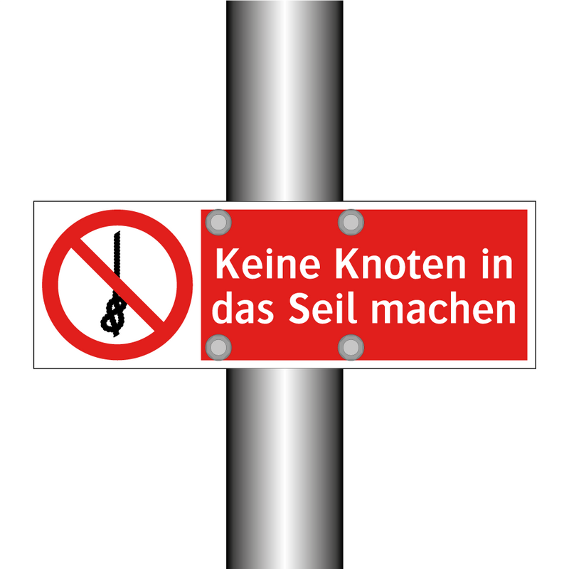 Keine Knoten in das Seil machen