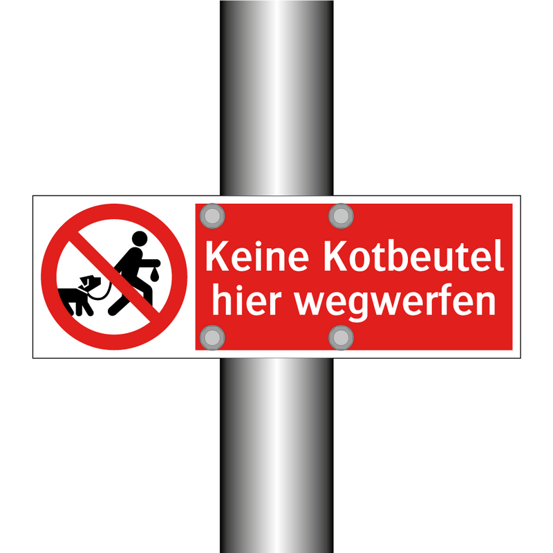 Keine Kotbeutel hier wegwerfen
