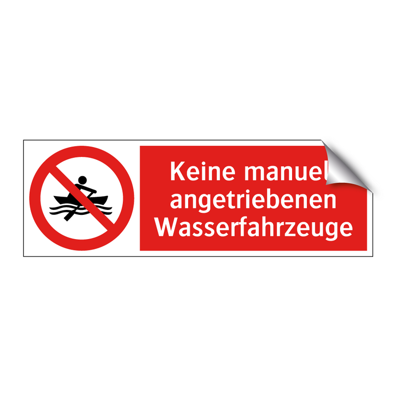 Keine manuell angetriebenen Wasserfahrzeuge