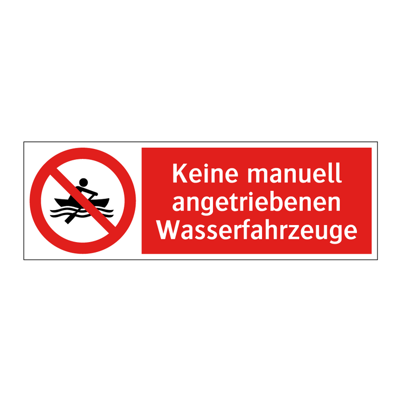 Keine manuell angetriebenen Wasserfahrzeuge