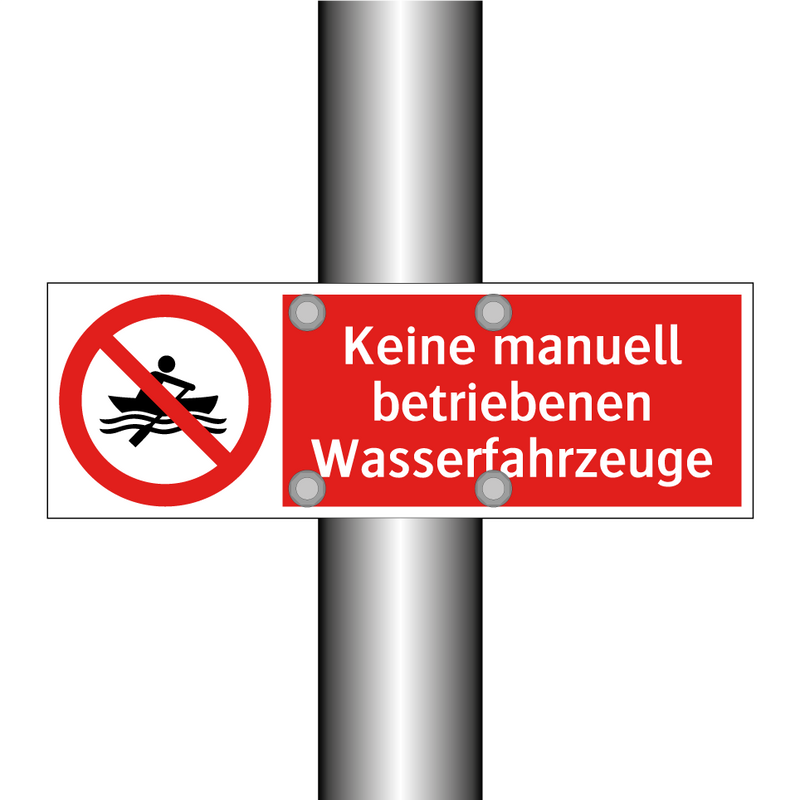 Keine manuell betriebenen Wasserfahrzeuge