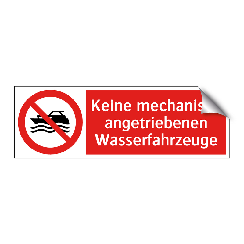 Keine mechanisch angetriebenen Wasserfahrzeuge