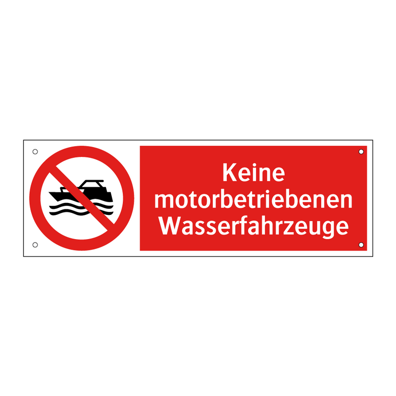 Keine motorbetriebenen Wasserfahrzeuge