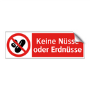 Keine Nüsse oder Erdnüsse
