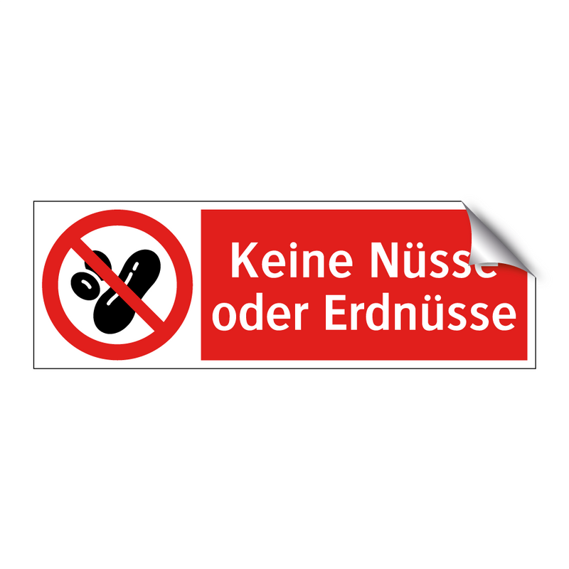 Keine Nüsse oder Erdnüsse