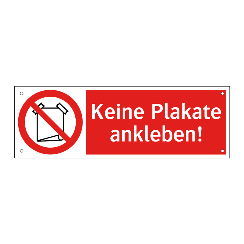Keine Plakate ankleben!