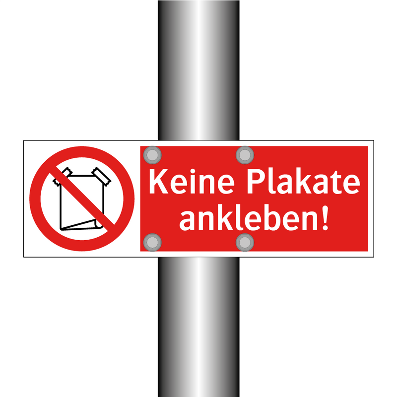Keine Plakate ankleben!