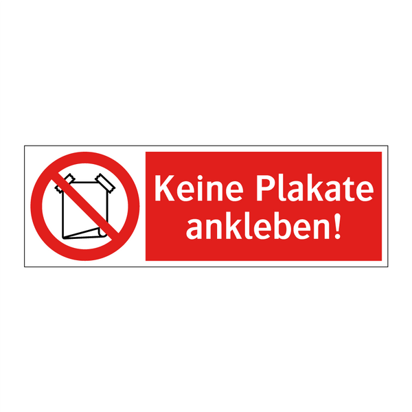 Keine Plakate ankleben!